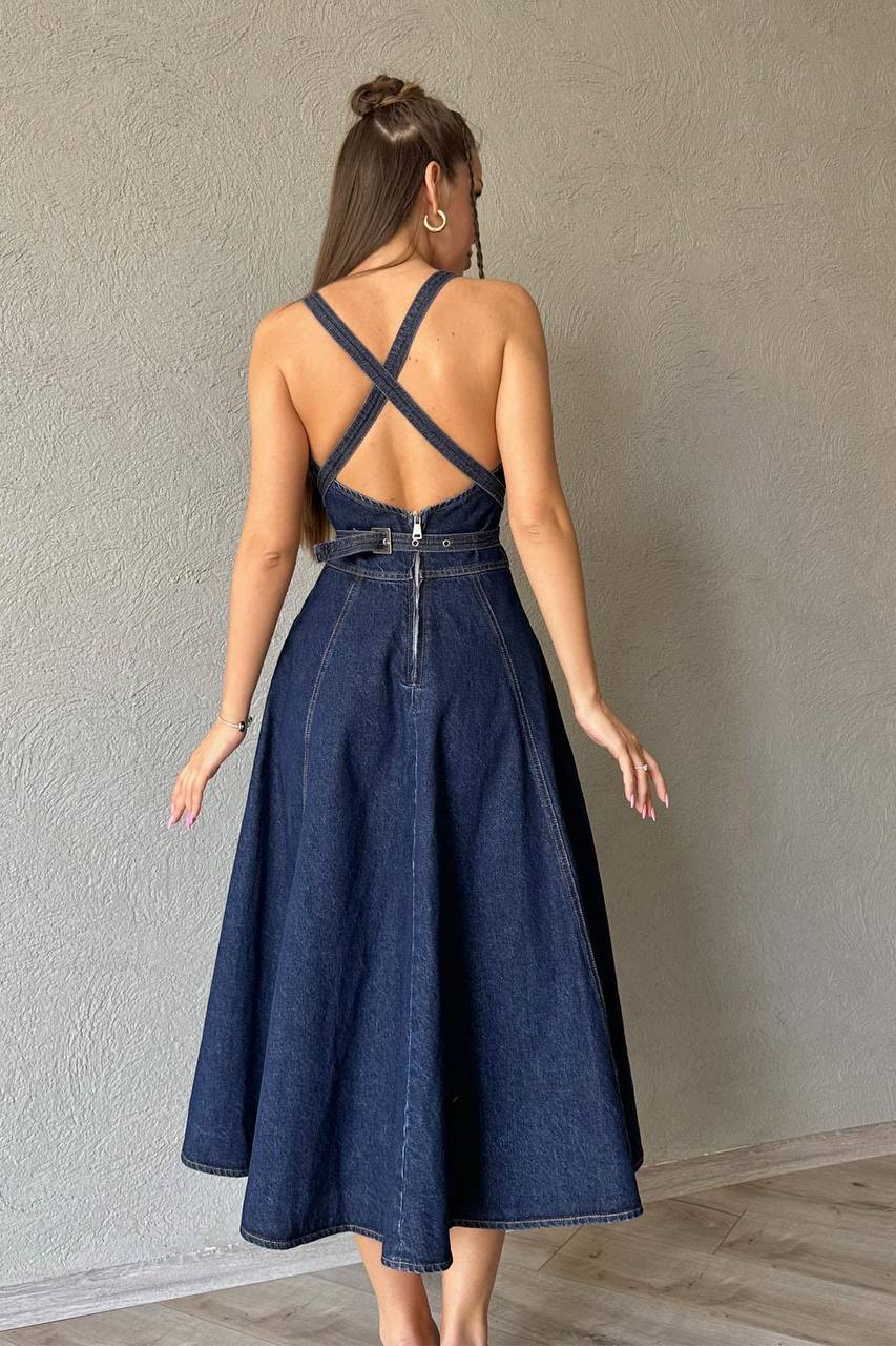 Longue robe en Jean