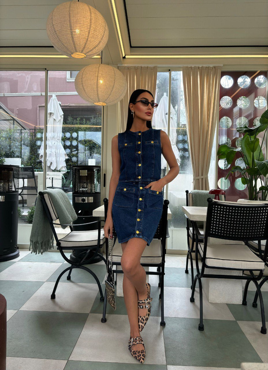 Ensemble Denim ( Haut & Jupe )