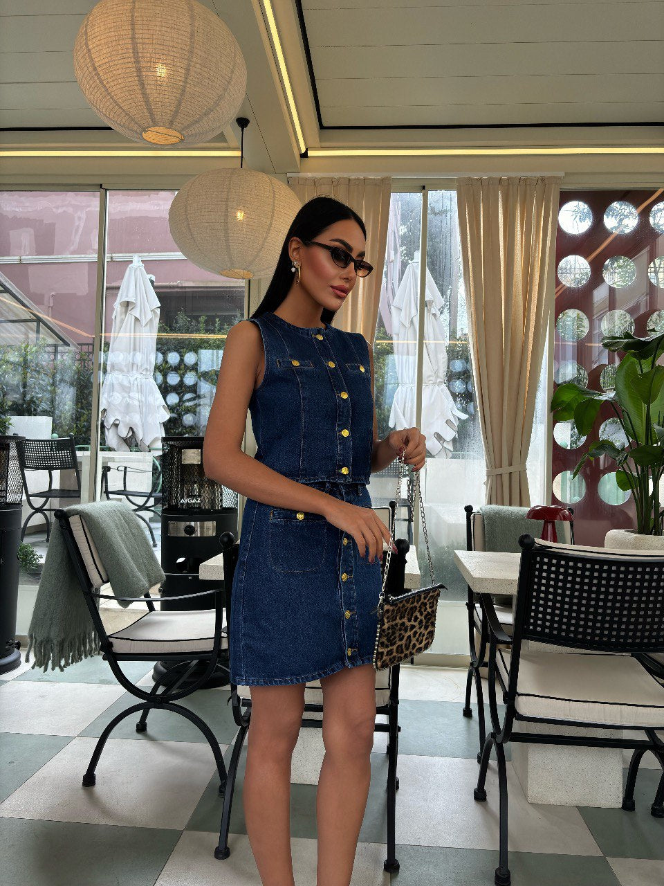 Ensemble Denim ( Haut & Jupe )