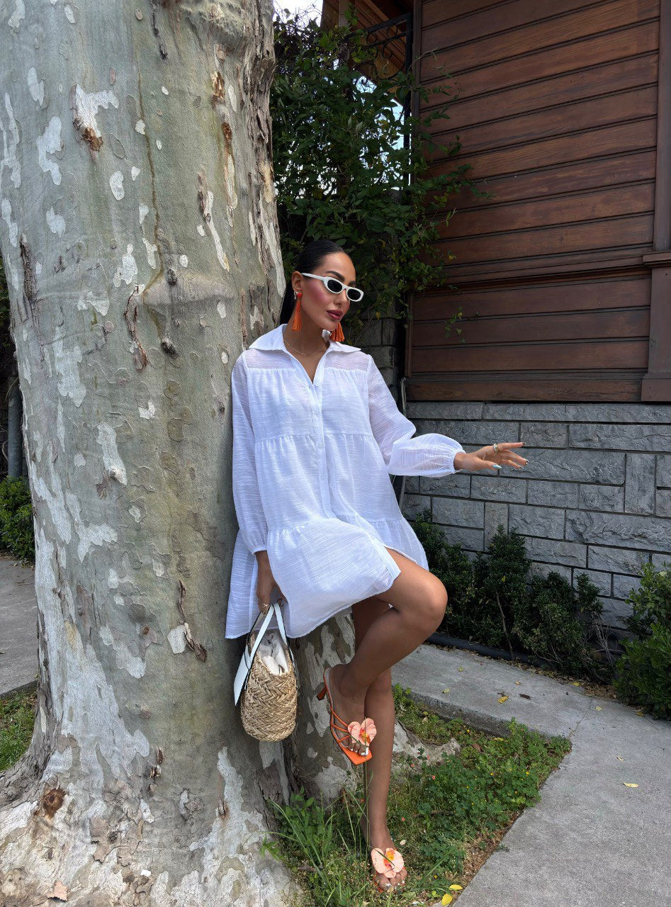 Robe oversized blanche