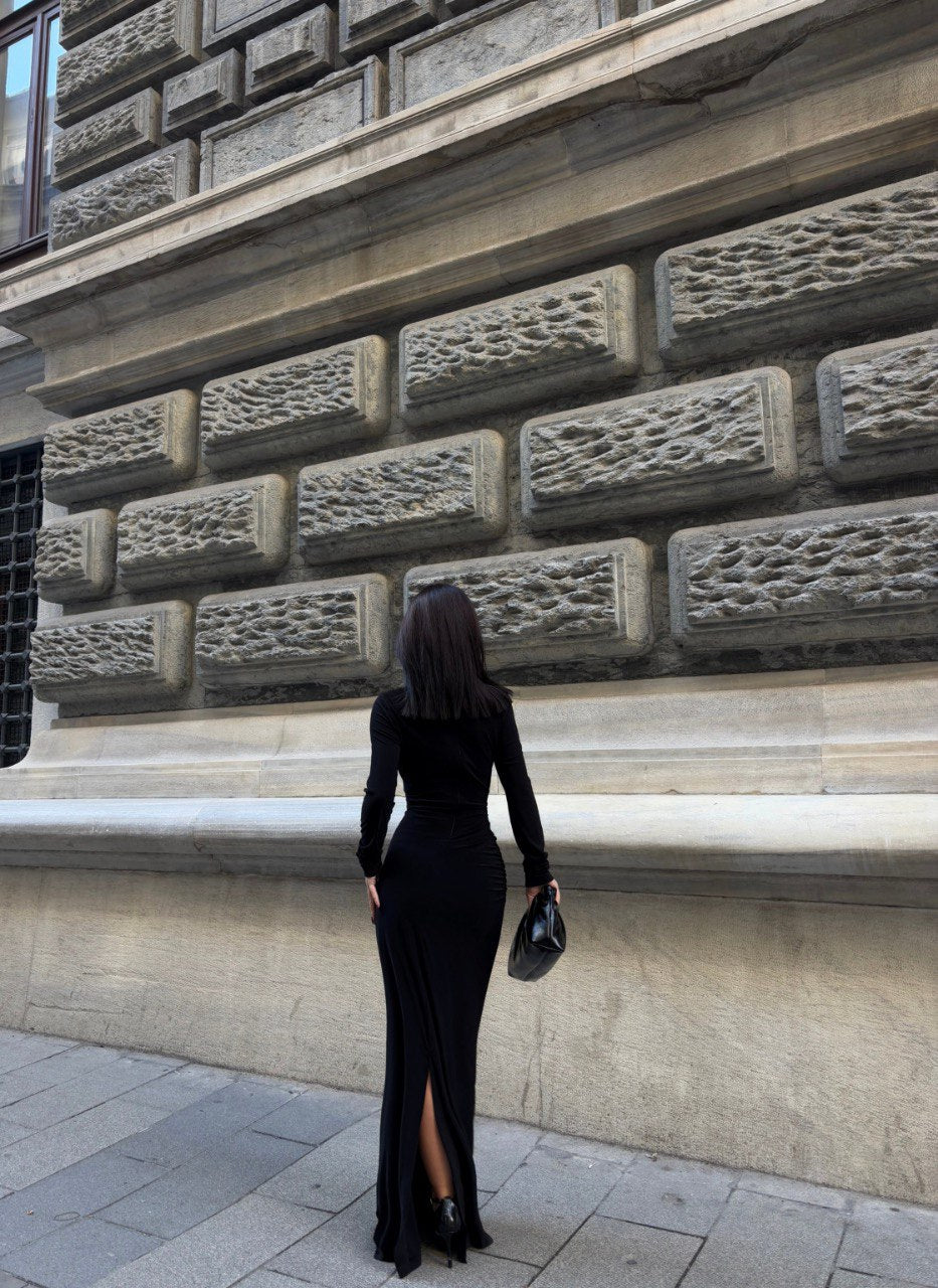 Robe longue moulante