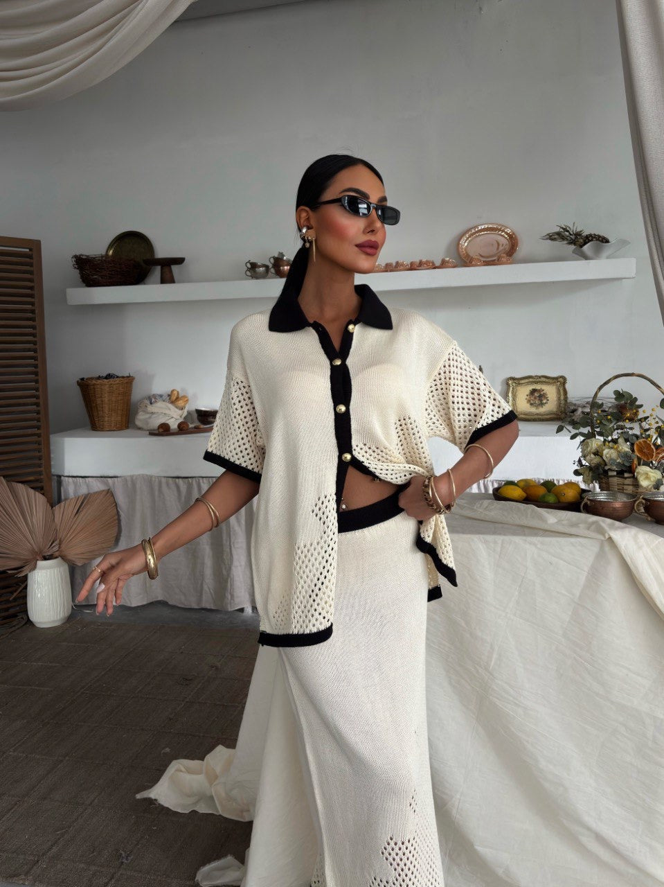 Ensemble en maille crochetée