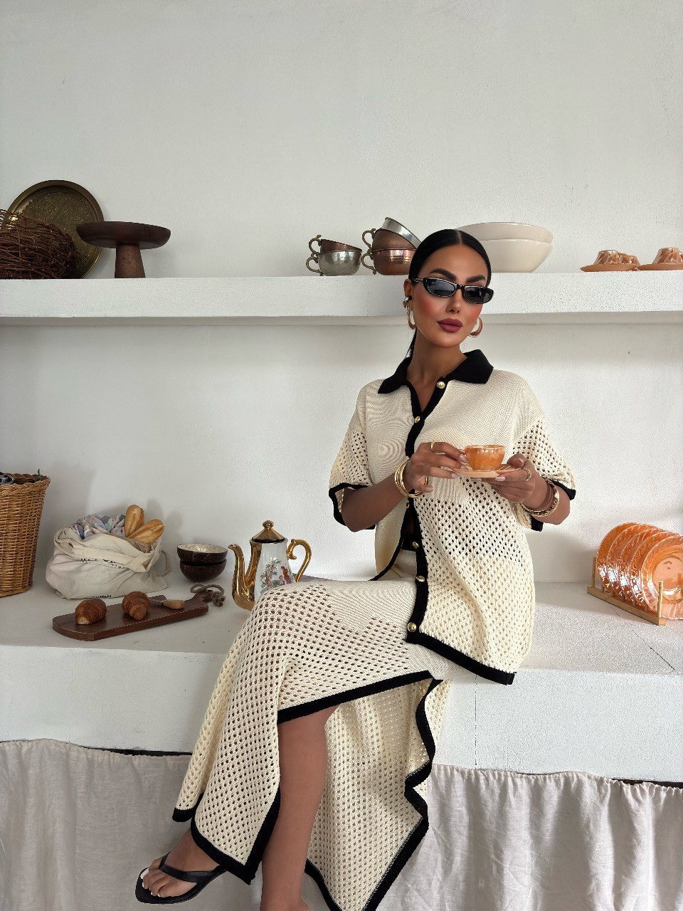 Ensemble en maille crochetée