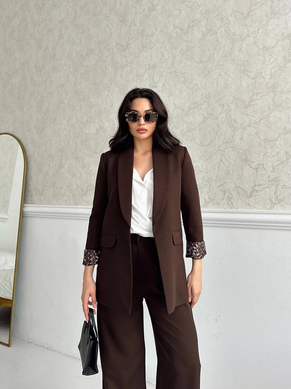 Blazer léopard + pantalon